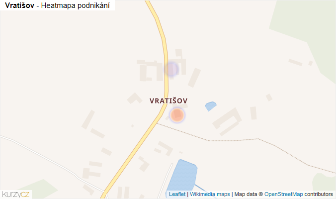 Mapa Vratišov - Firmy v části obce.