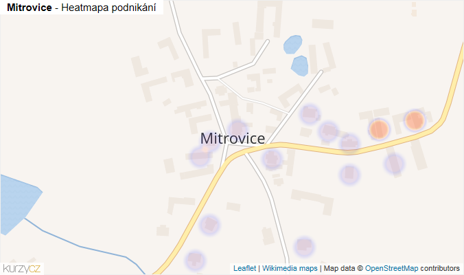 Mapa Mitrovice - Firmy v části obce.