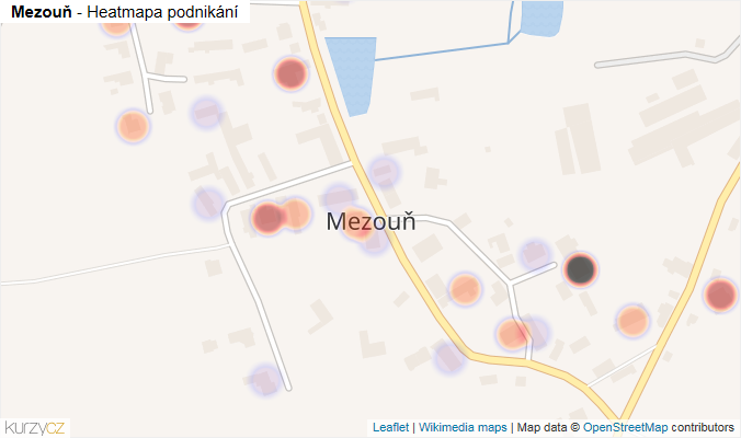 Mapa Mezouň - Firmy v části obce.