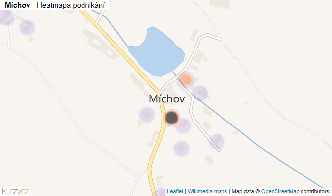 Mapa Míchov - Firmy v části obce.