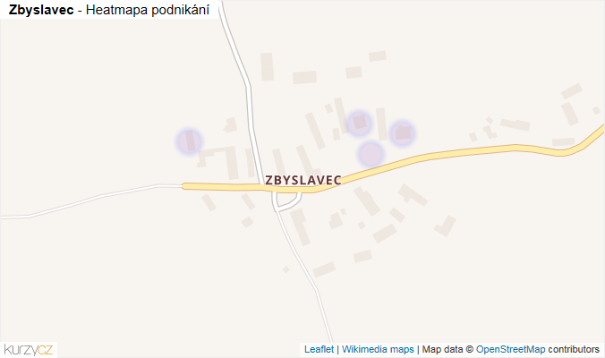 Mapa Zbyslavec - Firmy v části obce.