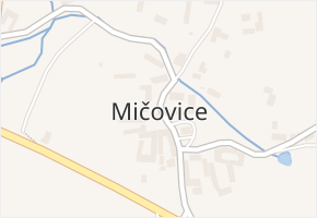 Mičovice v obci Mičovice - mapa části obce