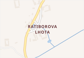 Ratiborova Lhota v obci Mičovice - mapa části obce