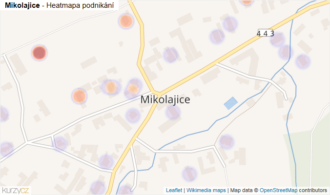 Mapa Mikolajice - Firmy v části obce.