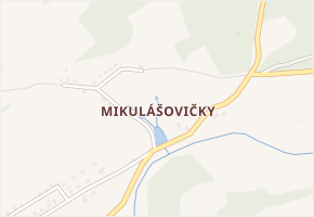 Mikulášovičky v obci Mikulášovice - mapa části obce