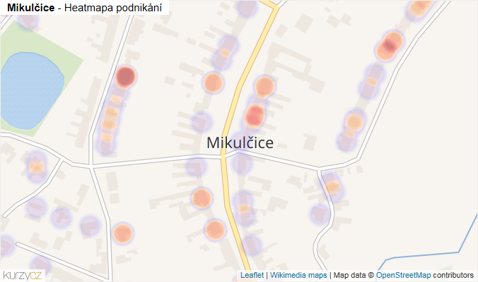 Mapa Mikulčice - Firmy v části obce.