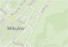Kamenný řádek v obci Mikulov - mapa ulice
