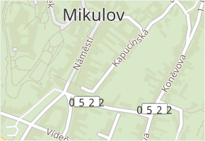 Kapucínská v obci Mikulov - mapa ulice