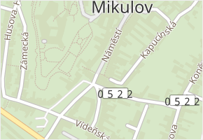 Mikulov v obci Mikulov - mapa části obce