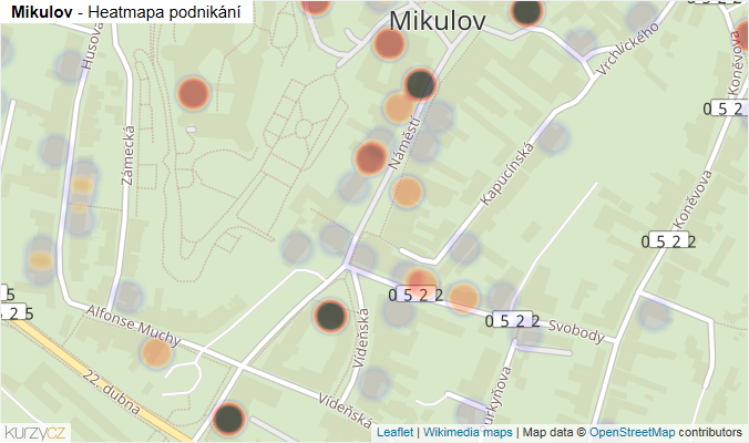 Mapa Mikulov - Firmy v části obce.