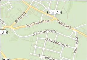 Na Hradbách v obci Mikulov - mapa ulice