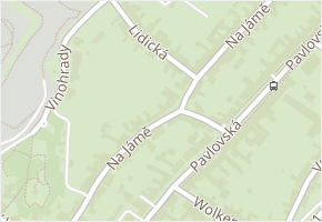 Na Jámě v obci Mikulov - mapa ulice