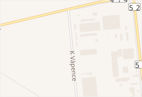 Průmyslová oblast v obci Mikulov - mapa ulice
