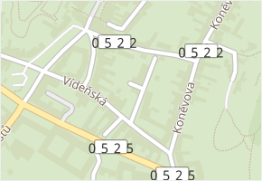 Purkyňova v obci Mikulov - mapa ulice