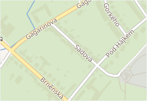 Sadová v obci Mikulov - mapa ulice