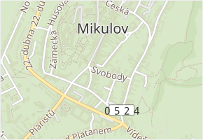 Svobody v obci Mikulov - mapa ulice
