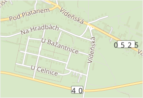 U Bažantnice v obci Mikulov - mapa ulice