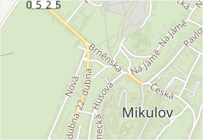 U Staré brány v obci Mikulov - mapa ulice