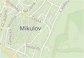 Vrchlického v obci Mikulov - mapa ulice
