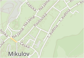 Wolkerova v obci Mikulov - mapa ulice