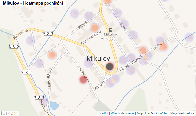 Mapa Mikulov - Firmy v části obce.