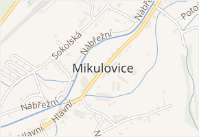 Mikulovice v obci Mikulovice - mapa části obce