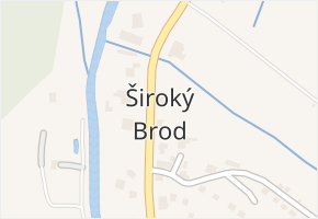 Široký Brod v obci Mikulovice - mapa části obce