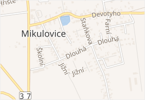 Dlouhá v obci Mikulovice - mapa ulice