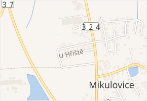 U Hřiště v obci Mikulovice - mapa ulice