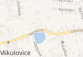 Valčíkova v obci Mikulovice - mapa ulice