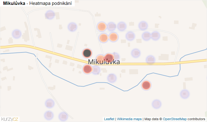 Mapa Mikulůvka - Firmy v části obce.