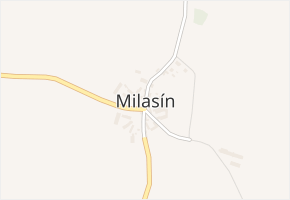 Milasín v obci Milasín - mapa části obce