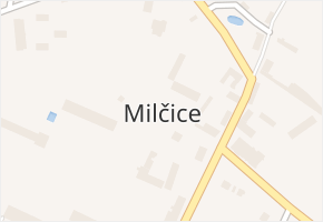 Milčice v obci Milčice - mapa části obce