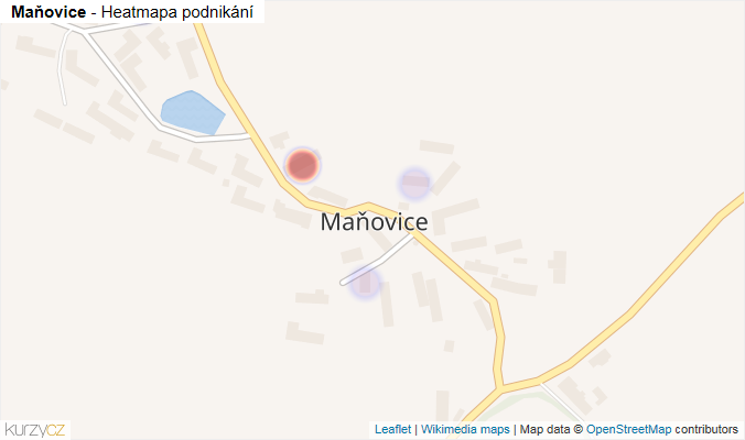 Mapa Maňovice - Firmy v části obce.