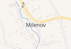 Milenov v obci Milenov - mapa části obce