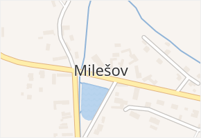 Milešov v obci Milešov - mapa části obce