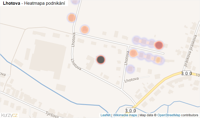 Mapa Lhotova - Firmy v ulici.