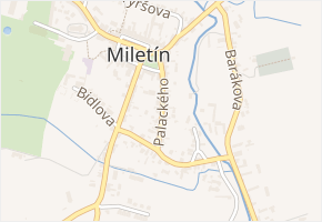 Palackého v obci Miletín - mapa ulice
