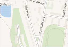 Blechova v obci Milevsko - mapa ulice