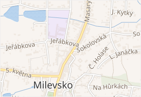 Husovo nám. v obci Milevsko - mapa ulice