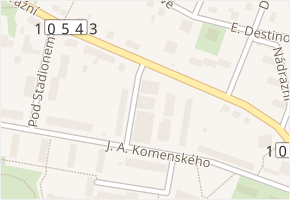 J. A. Komenského v obci Milevsko - mapa ulice