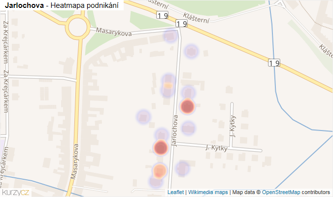 Mapa Jarlochova - Firmy v ulici.