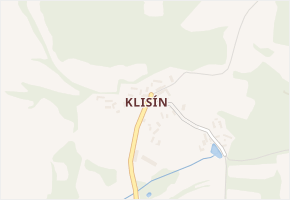 Klisín v obci Milevsko - mapa části obce