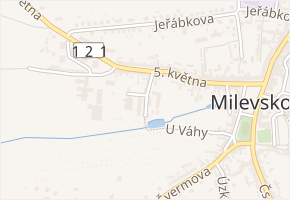 Na Tržišti v obci Milevsko - mapa ulice