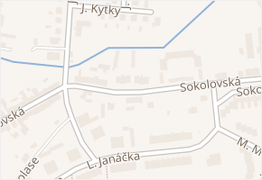 Sokolovská v obci Milevsko - mapa ulice