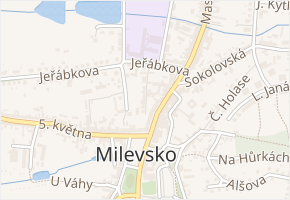 Souhrádka v obci Milevsko - mapa ulice