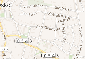 Št. Dvořáka v obci Milevsko - mapa ulice