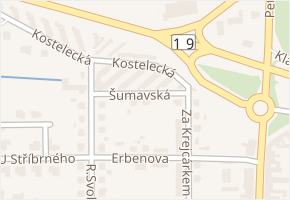 Šumavská v obci Milevsko - mapa ulice