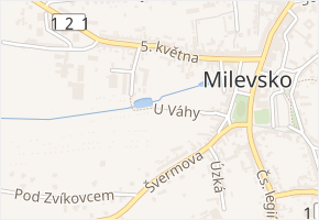 U Váhy v obci Milevsko - mapa ulice