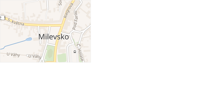 Za Radnicí v obci Milevsko - mapa ulice